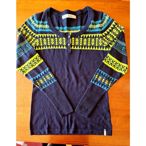 Woolrich Sweater 60% Cotton Bright bold colors, Button Front, Sz S/P New - Picture 6 of 11